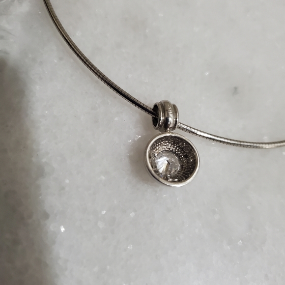 925 Sterling Silver Cubic Zirconia Necklace - Picture 4 of 8